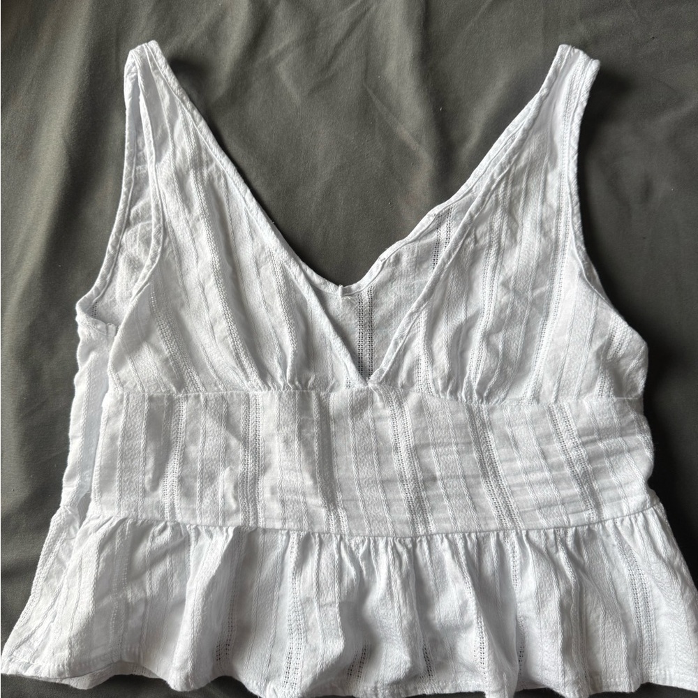 White Sleeveless Top